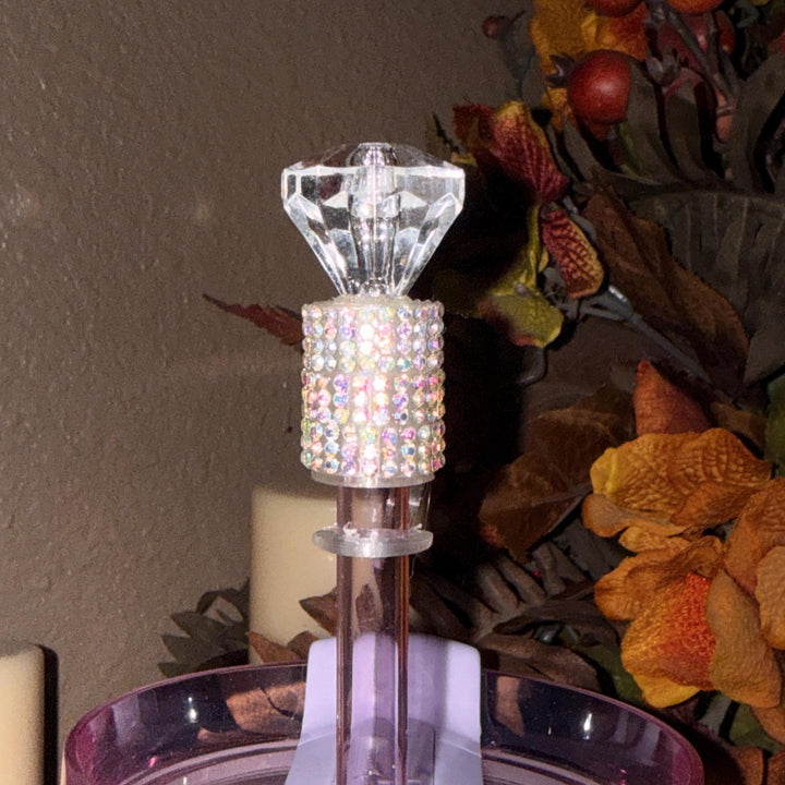 Spring Iridescent Rhinestone Princess Accessories for Stanley tumblers, Princess Crown Topper Bling Bangle Band or rose topper