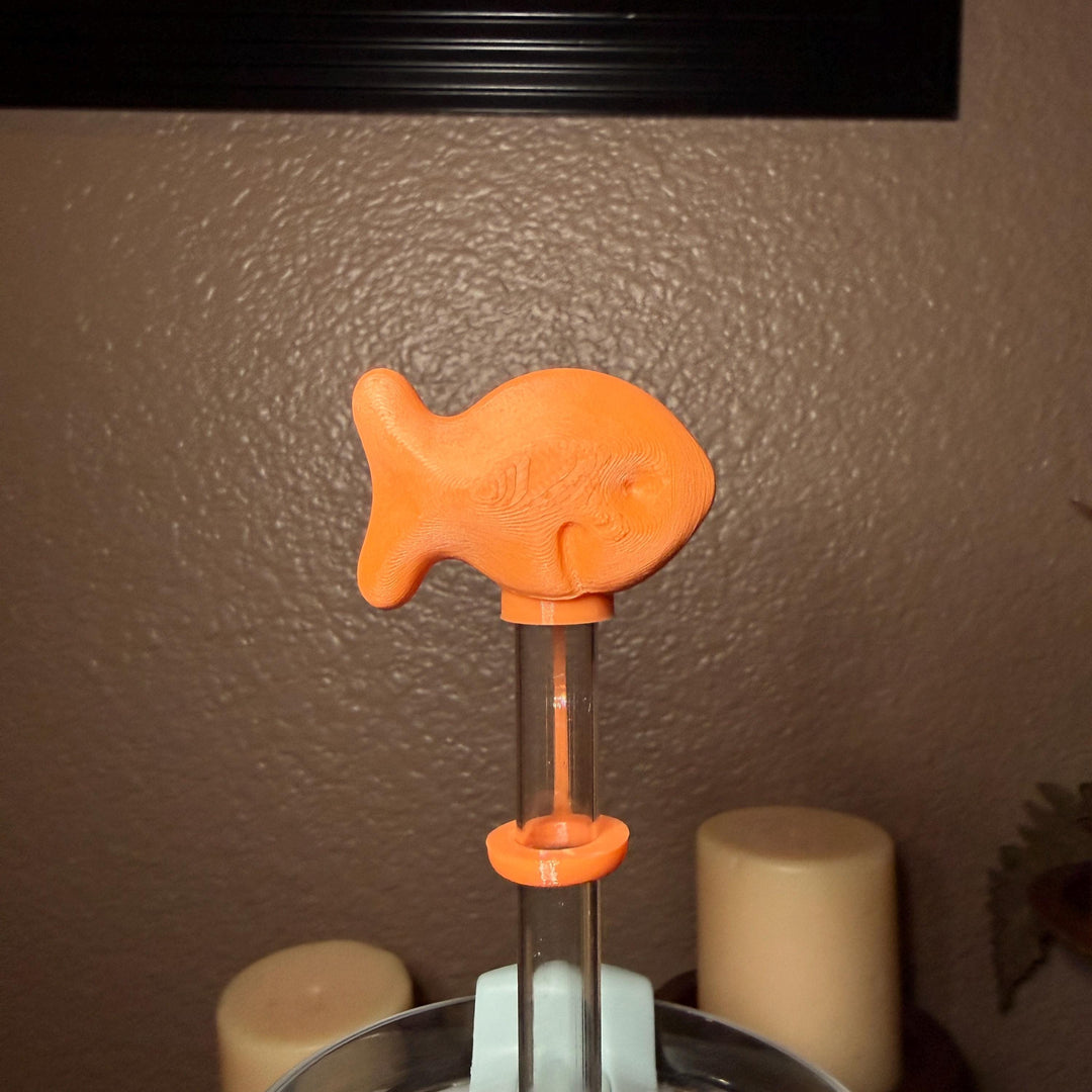Fish Straw Topper, Fit's standard 10 mm straws