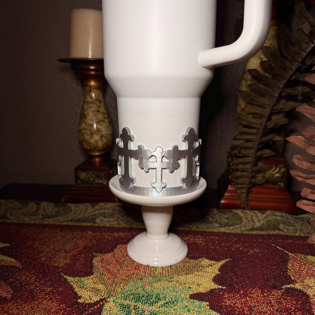 Beautiful Religious Cross Tumbler Boot, Christian cup Boot Sleeve, fits your Stanley Tumblers, Unique Gift for Easter