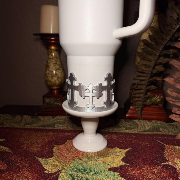 Beautiful Religious Cross Tumbler Boot, Christian cup Boot Sleeve, fits your Stanley Tumblers, Unique Gift for Easter