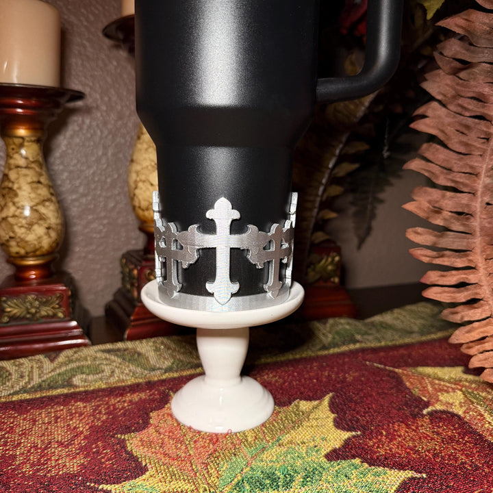 Beautiful Religious Cross Tumbler Boot, Christian cup Boot Sleeve, fits your Stanley Tumblers, Unique Gift for Easter