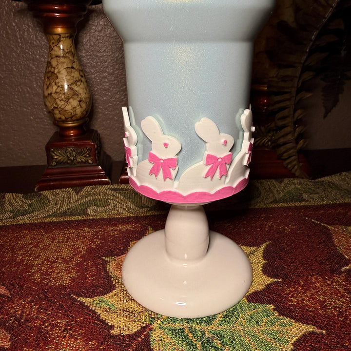 Chocolate Easter Bunny Tumbler Boot or straw topper, White Brown Bunnies, Fit's Stanley and other Tumblers, Protective Sleeve