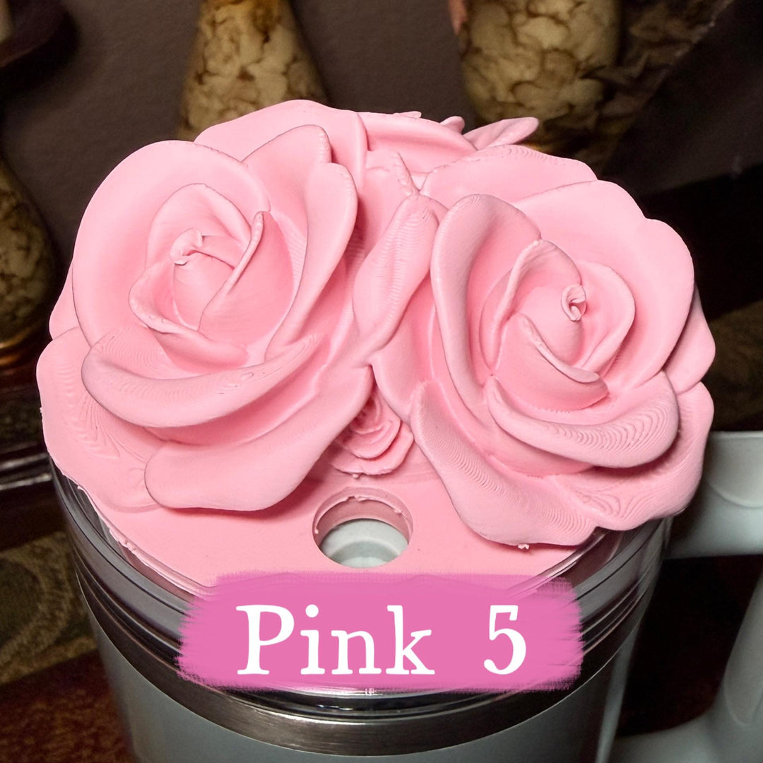 Rose Bouquet Cluster Tumbler Topper that fit Stanley Tumbler Quencher Lids, Rose Accessory, 3D Decorative Lid, BEST SELLER