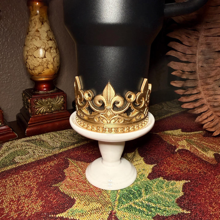Gold Fleur-de-lis Crown Tumbler Boot, Tumbler Boot Sleeve, fits your Stanley Tumblers, Unique Gift, multiple colors
