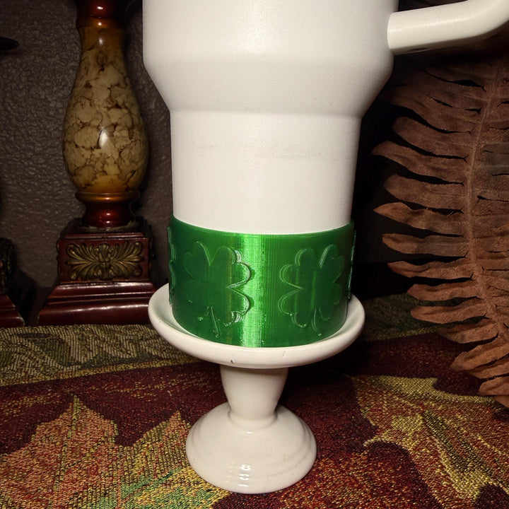 Four Leaf Clover Tumbler Boot, Cup Boot Sleeve, St Patrick’s Day, Green, Fit's Stanley Tumblers, Protective Sleeve