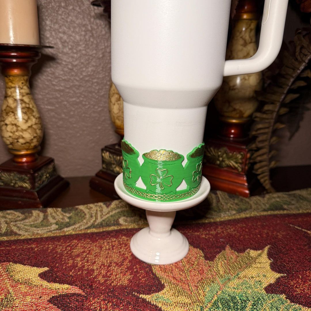 Pot of Gold Tumbler Boot, Cup Boot Sleeve, St Patrick’s Day Clover, Fit's Stanley Tumblers, Protective Sleeve