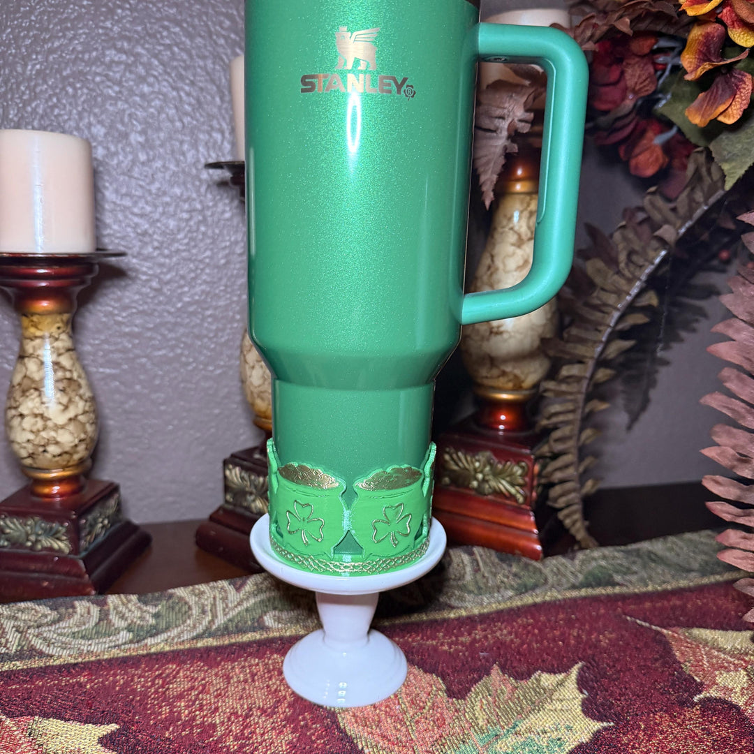Pot of Gold Tumbler Boot, Cup Boot Sleeve, St Patrick’s Day Clover, Fit's Stanley Tumblers, Protective Sleeve
