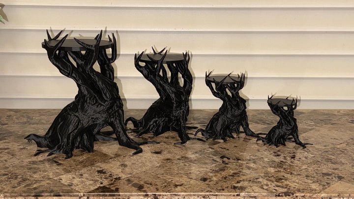 Spooky Wicked Creepy Dead Tree Candle Holders, Halloween Home Decor, Black Gothic Decor, shipping included in price