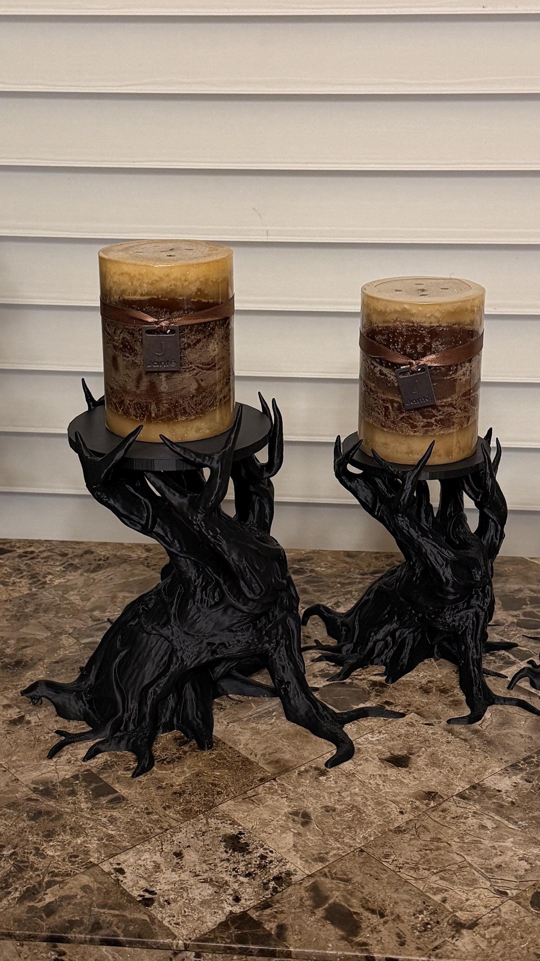 Spooky Wicked Creepy Dead Tree Candle Holders, Halloween Home Decor, Black Gothic Decor, shipping included in price