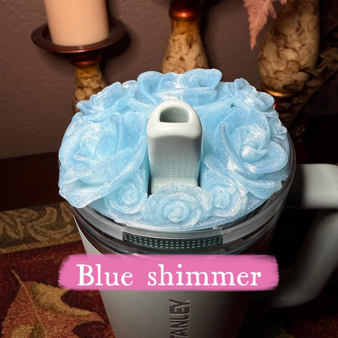 Rose Bouquet Cluster Tumbler Topper that fit Stanley Tumbler PRO TOUR Lids, Rose Accessory, 3D Decorative Lid, hot seller