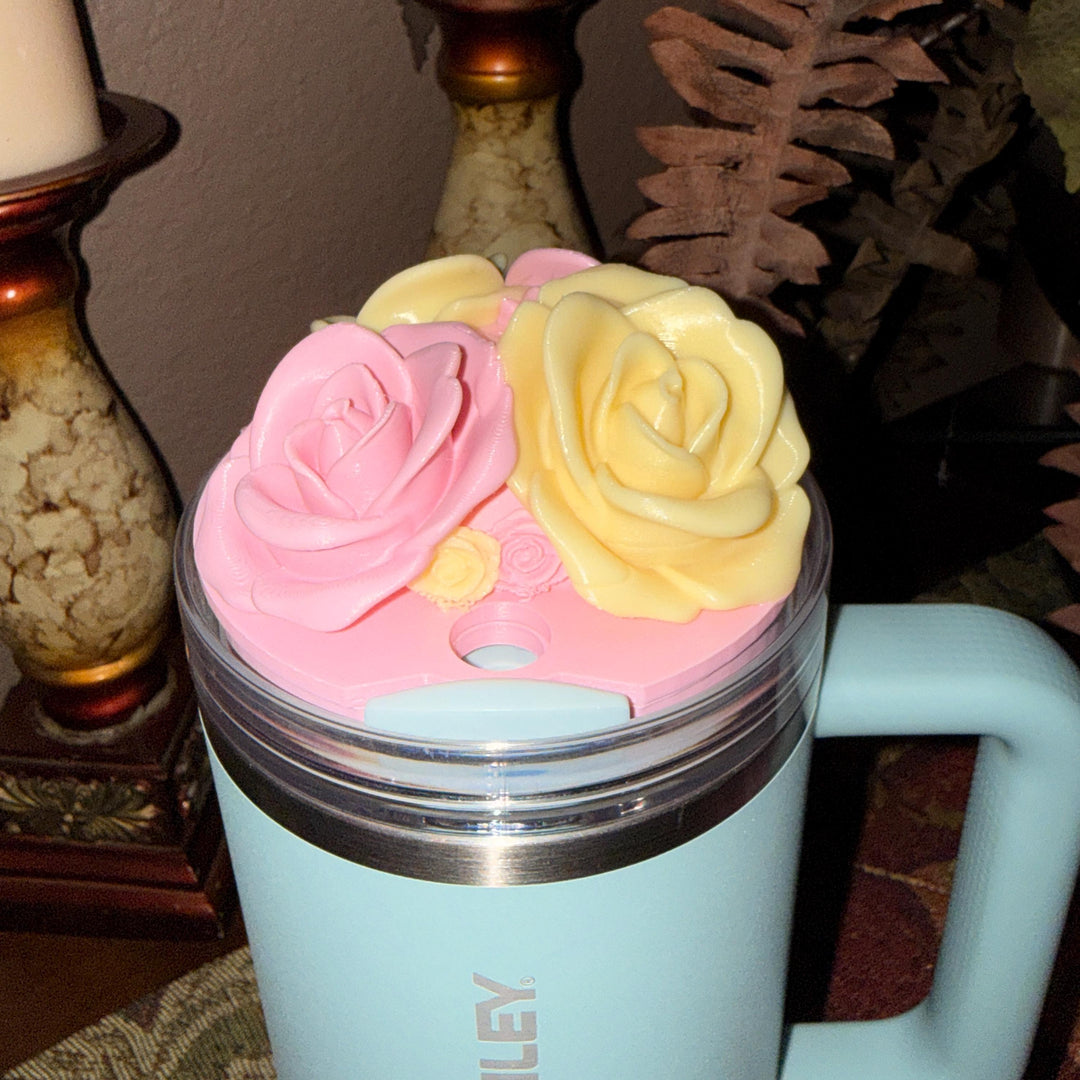 Pink Spring Blossoms Tumbler Accessories, Lid Topper, Boot, halo, or staw topper, For 20 30 or 40 oz Stanley Tumblers, Mothers Day Gift