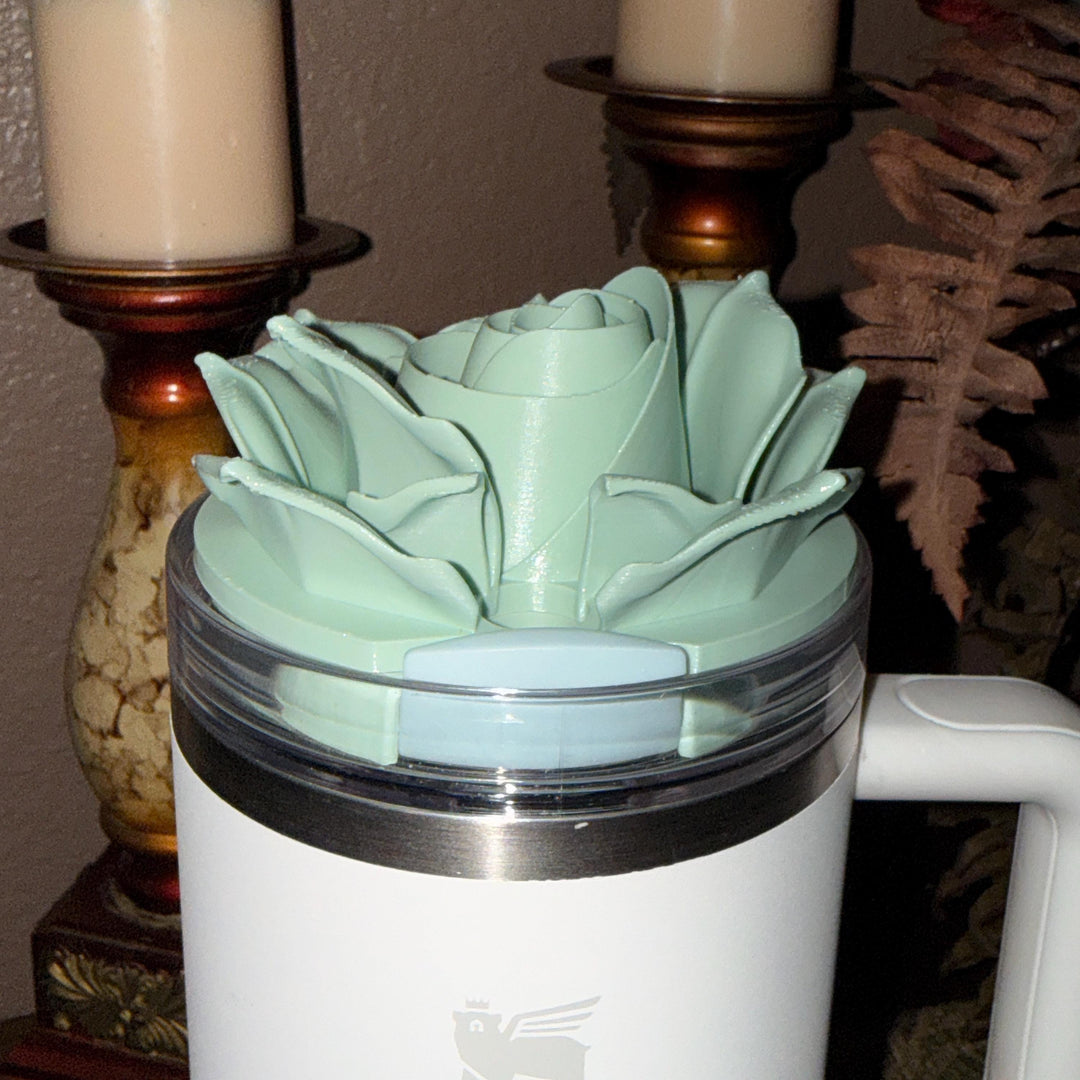 Green Spring Blossoms Tumbler Accessories, Floral Boot, halo, or lid toppers, For 20 30 or 40 oz Stanley Tumblers, Easter, Mothers Day Gift