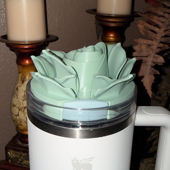 Green Spring Blossoms Tumbler Accessories, Floral Boot, halo, or lid toppers, For 20 30 or 40 oz Stanley Tumblers, Easter, Mothers Day Gift