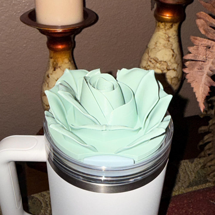 Green Spring Blossoms Tumbler Accessories, Floral Boot, halo, or lid toppers, For 20 30 or 40 oz Stanley Tumblers, Easter, Mothers Day Gift