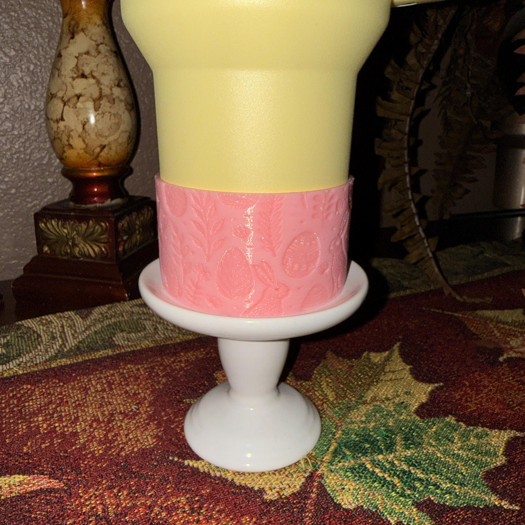 Easter Bunny Embossed Scene Tumbler Boot, Tumbler Boot Sleeve, Pastel Easter Bunnies Spring, Fit's Stanley Tumblers, Protective Sleeve