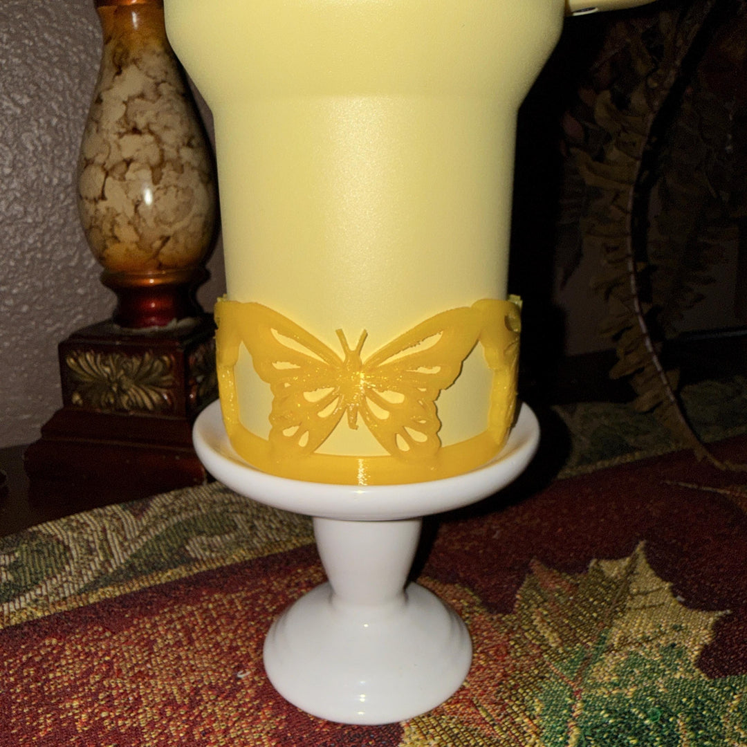 Beautiful Butterfly Tumbler Boot, Tumbler Boot Sleeve, fits your Stanley Tumblers, Unique Gift for Spring