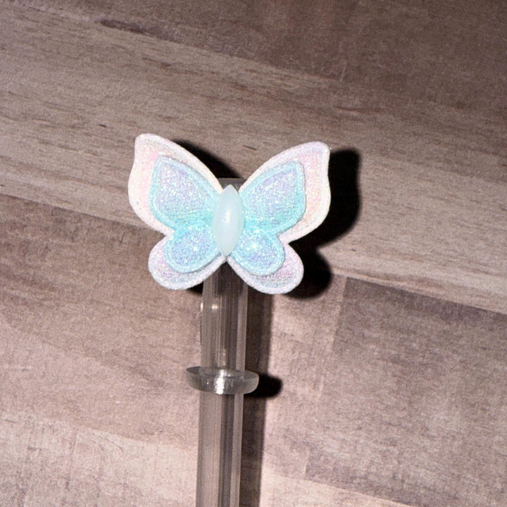 Spring Butterfly staw topper, Mothers Day Gift, Tumbler Accessories, Fits your 8 or 10 mm straws, pink, yellow, lavender, blue