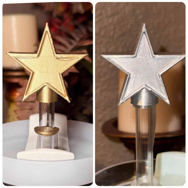 Gold or Silver Star Straw Topper, fits Stanley Tumbler straws 10 mm diameter, Unique Gift