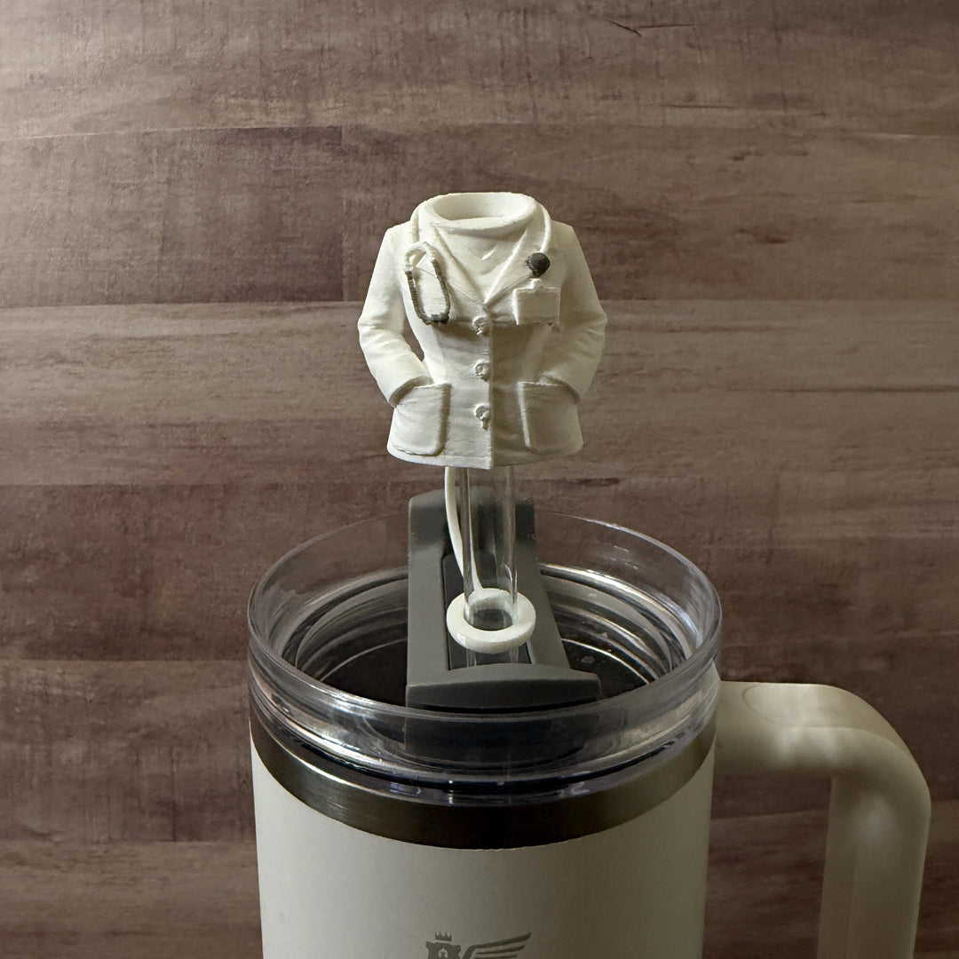 Medical Doctor staw topper, Appreciation Gift, Tumbler Accessories, Fits your 8 or 10 mm straws