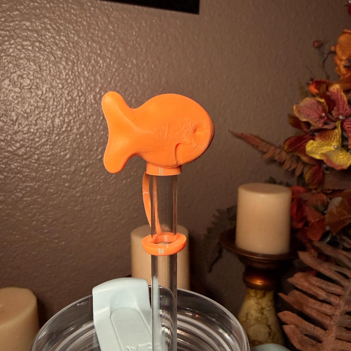Fish Straw Topper, Fit's standard 10 mm straws