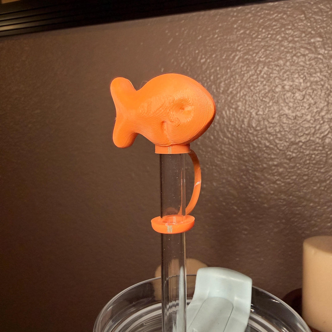 Fish Straw Topper, Fit's standard 10 mm straws