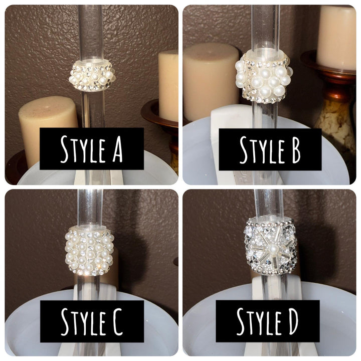 Fancy Rhinestone Straw Slider Charm, straw sleeve emblished with rhinestones, unique gift