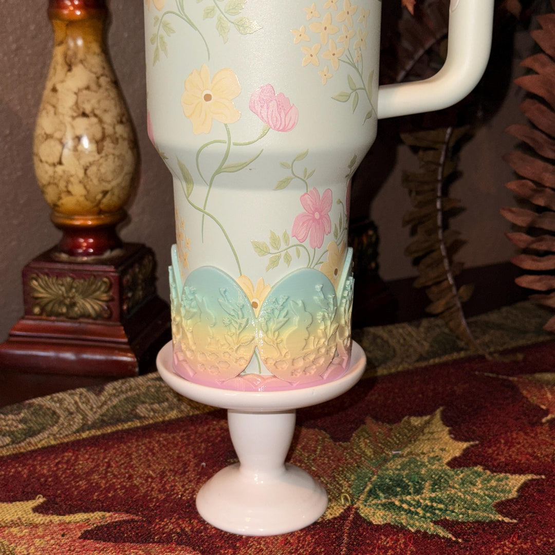Pastel Ombre Easter Bunny Scene Tumbler Boot, Tumbler Boot Sleeve, Pastel Easter Bunnies Spring, Fit's Stanley Tumblers, Protective Sleeve