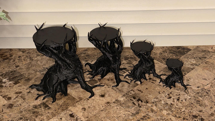 Spooky Wicked Creepy Dead Tree Candle Holders, Halloween Home Decor, Black Gothic Decor, shipping included in price