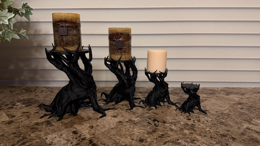 Spooky Wicked Creepy Dead Tree Candle Holders, Halloween Home Decor, Black Gothic Decor, shipping included in price