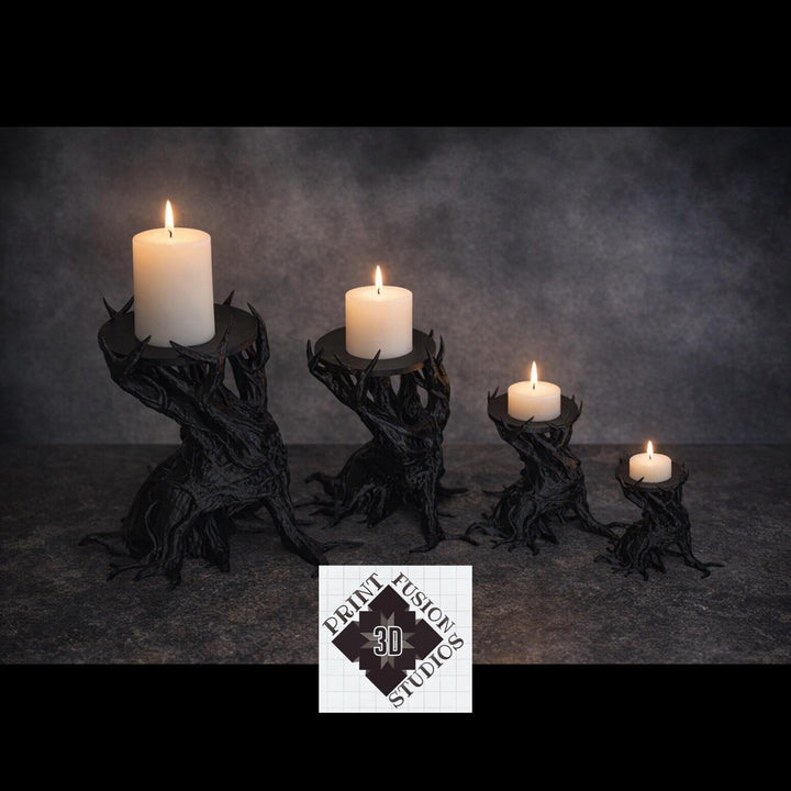 Spooky Wicked Creepy Dead Tree Candle Holders, Halloween Home Decor, Black Gothic Decor, shipping included in price