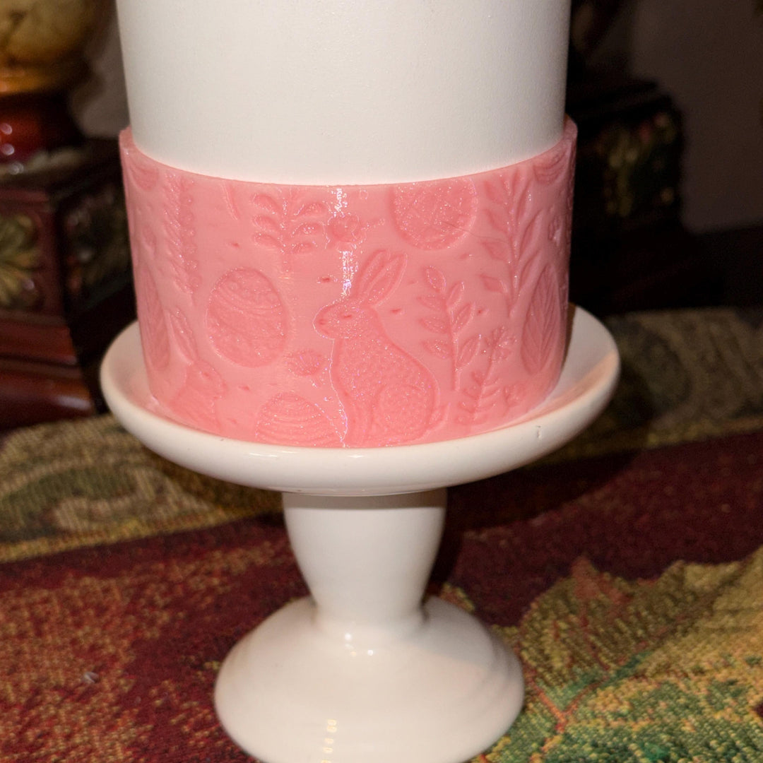 Easter Bunny Embossed Scene Tumbler Boot, Tumbler Boot Sleeve, Pastel Easter Bunnies Spring, Fit's Stanley Tumblers, Protective Sleeve
