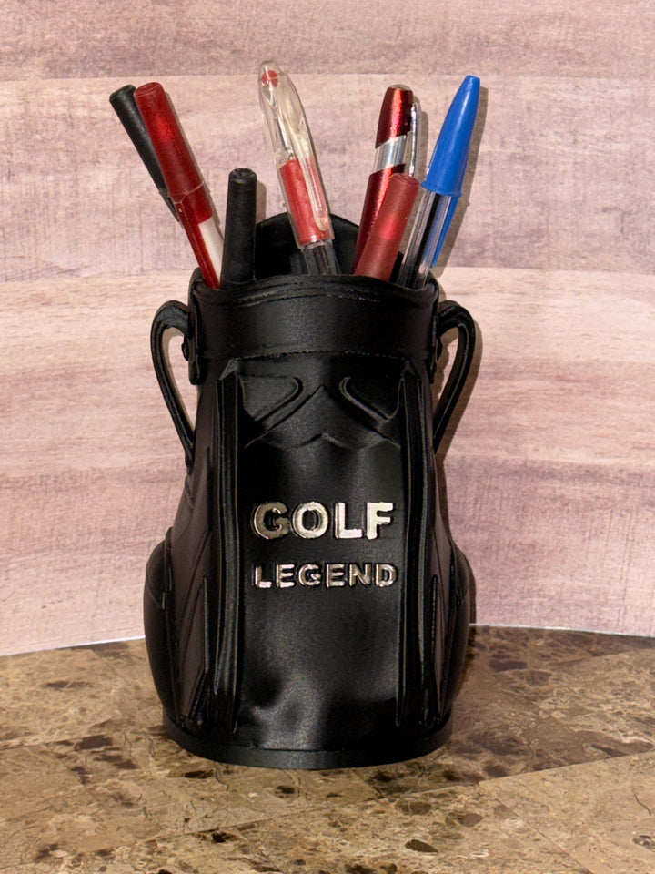 3D Printed Golf Bag Desk Organizer, Personalized Pencil Cup for Office, Dad Gifts & Golf Lovers