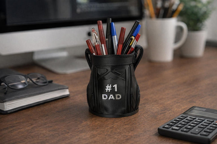 3D Printed Golf Bag Desk Organizer, Personalized Pencil Cup for Office, Dad Gifts & Golf Lovers