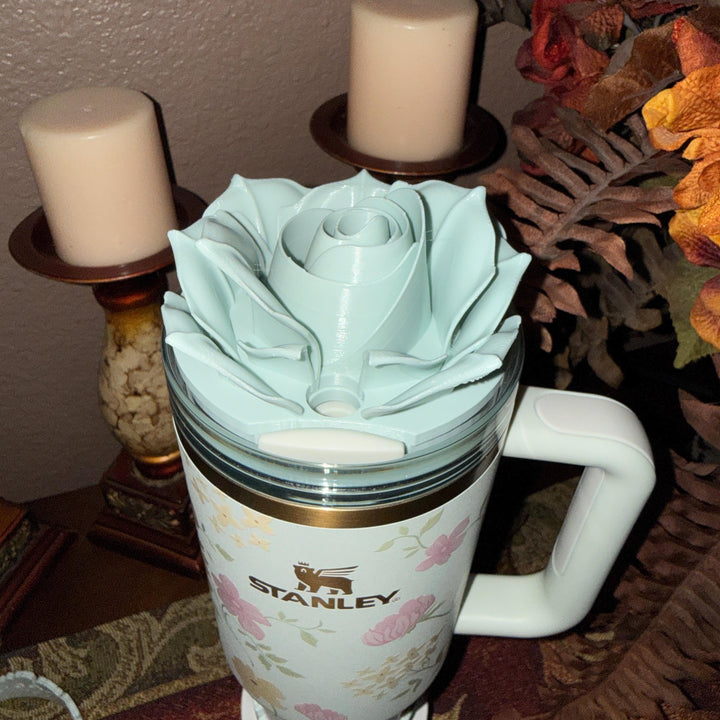 Light Sage Mint Spring Blossoms Tumbler Accessories, Lid Topper, Boot, halo, staw topper, For 20 30 or 40 oz Stanley Tumblers, Mothers Day