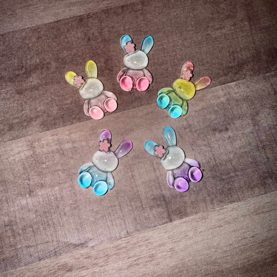 Easter Bunny staw topper, Easter Spring Gift, Tumbler Accessories, Fits your 8 or 10 mm straws, pink, yellow, lavender