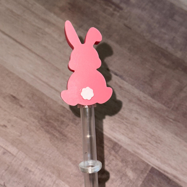 Easter Bunny staw topper, Easter SpringGift, Tumbler Accessories, Fits your 8 or 10 mm straws, pink, yellow, lavender