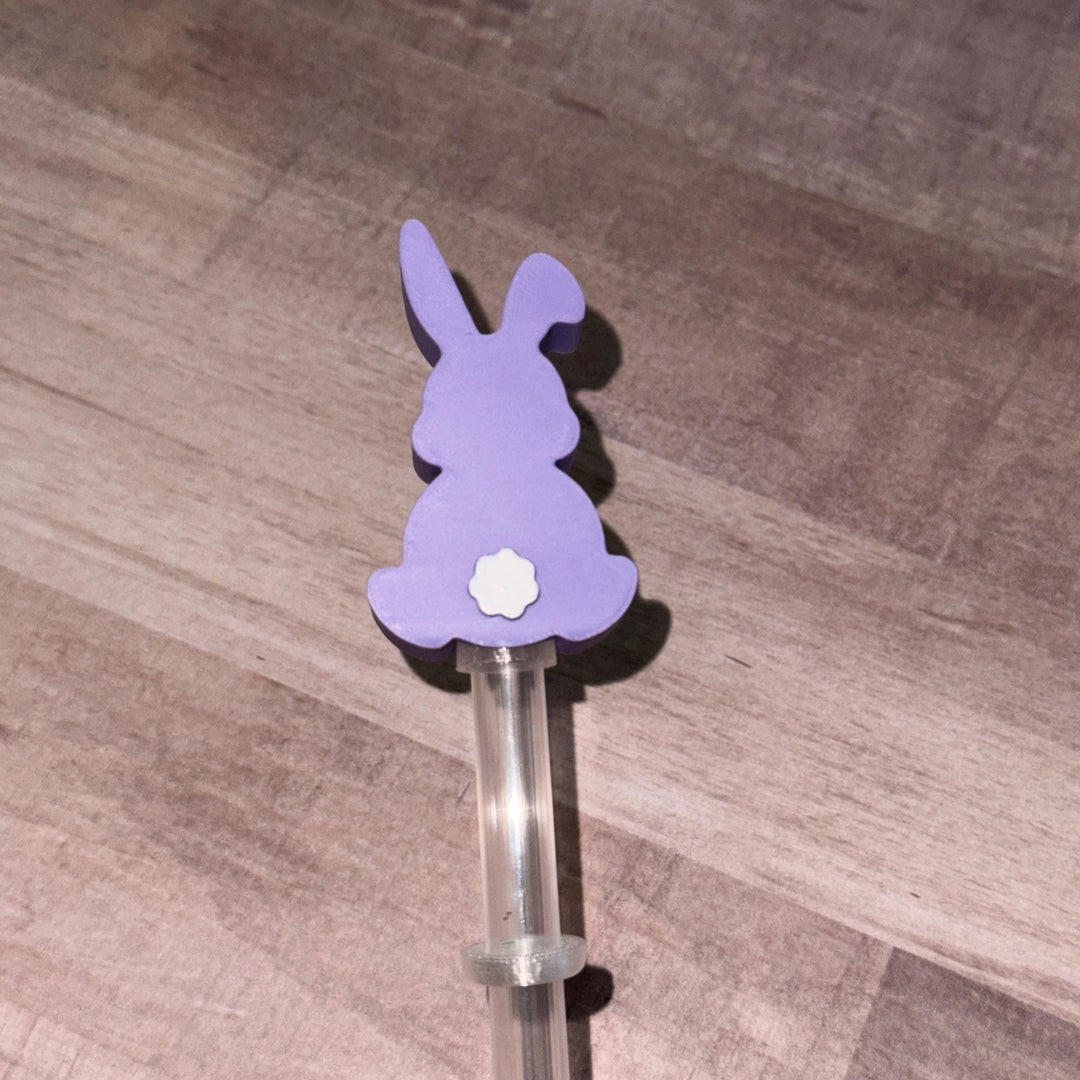 Easter Bunny staw topper, Easter SpringGift, Tumbler Accessories, Fits your 8 or 10 mm straws, pink, yellow, lavender
