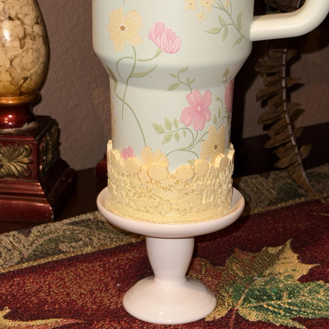 Yellow Spring Blossoms Tumbler Accessories, Lid Topper, Boot, halo, or staw topper, For 20 30 or 40 oz Stanley Tumblers, Mothers Day Gift