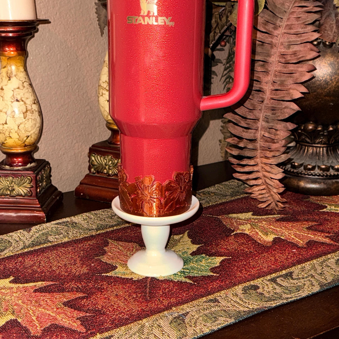 Copper Caramel Hibiscus Tropical Flower Tumbler Boot, Tumbler Boot Sleeve, fits Stanley Tumblers and others, unique gift