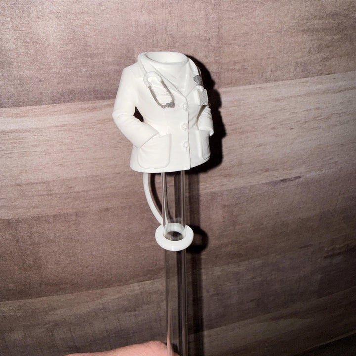 Medical Doctor staw topper, Appreciation Gift, Tumbler Accessories, Fits your 8 or 10 mm straws