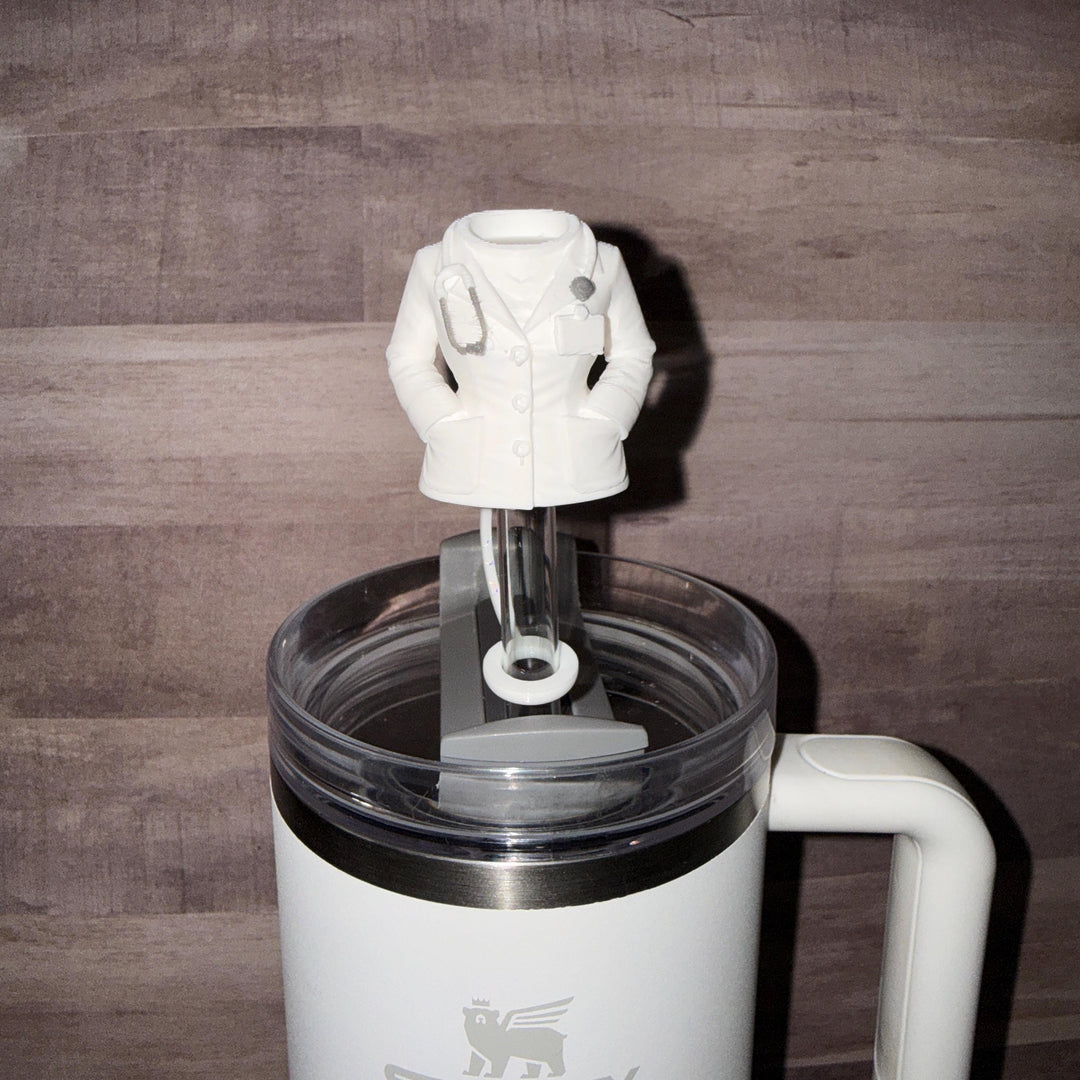 Medical Doctor staw topper, Appreciation Gift, Tumbler Accessories, Fits your 8 or 10 mm straws