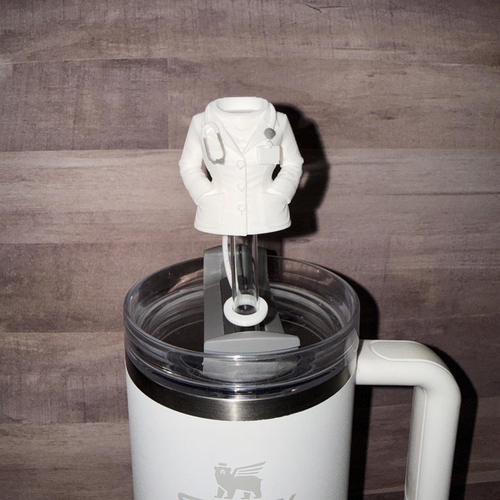 Medical Doctor staw topper, Appreciation Gift, Tumbler Accessories, Fits your 8 or 10 mm straws