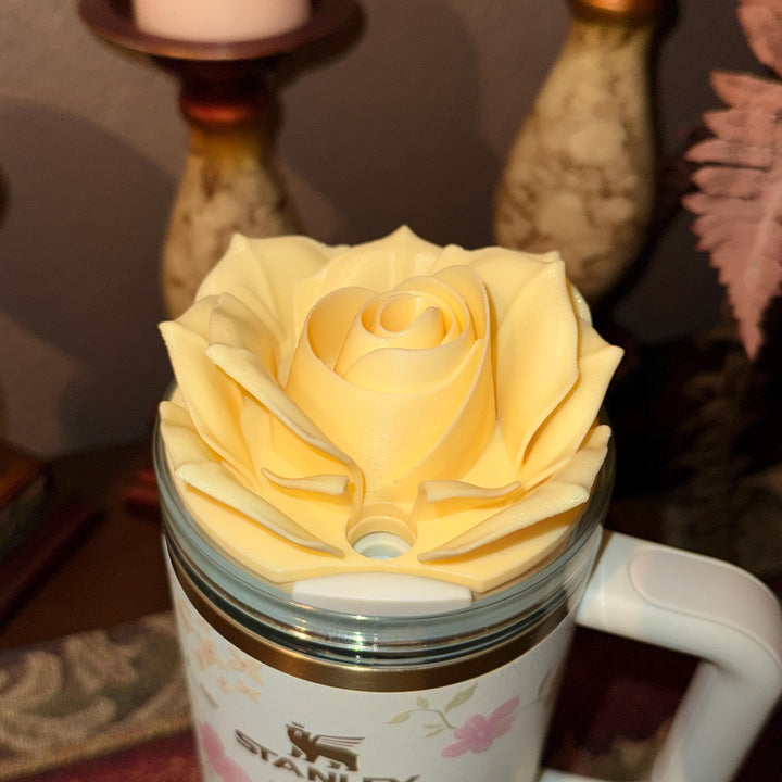 Yellow Spring Blossoms Tumbler Accessories, Lid Topper, Boot, halo, or staw topper, For 20 30 or 40 oz Stanley Tumblers, Mothers Day Gift