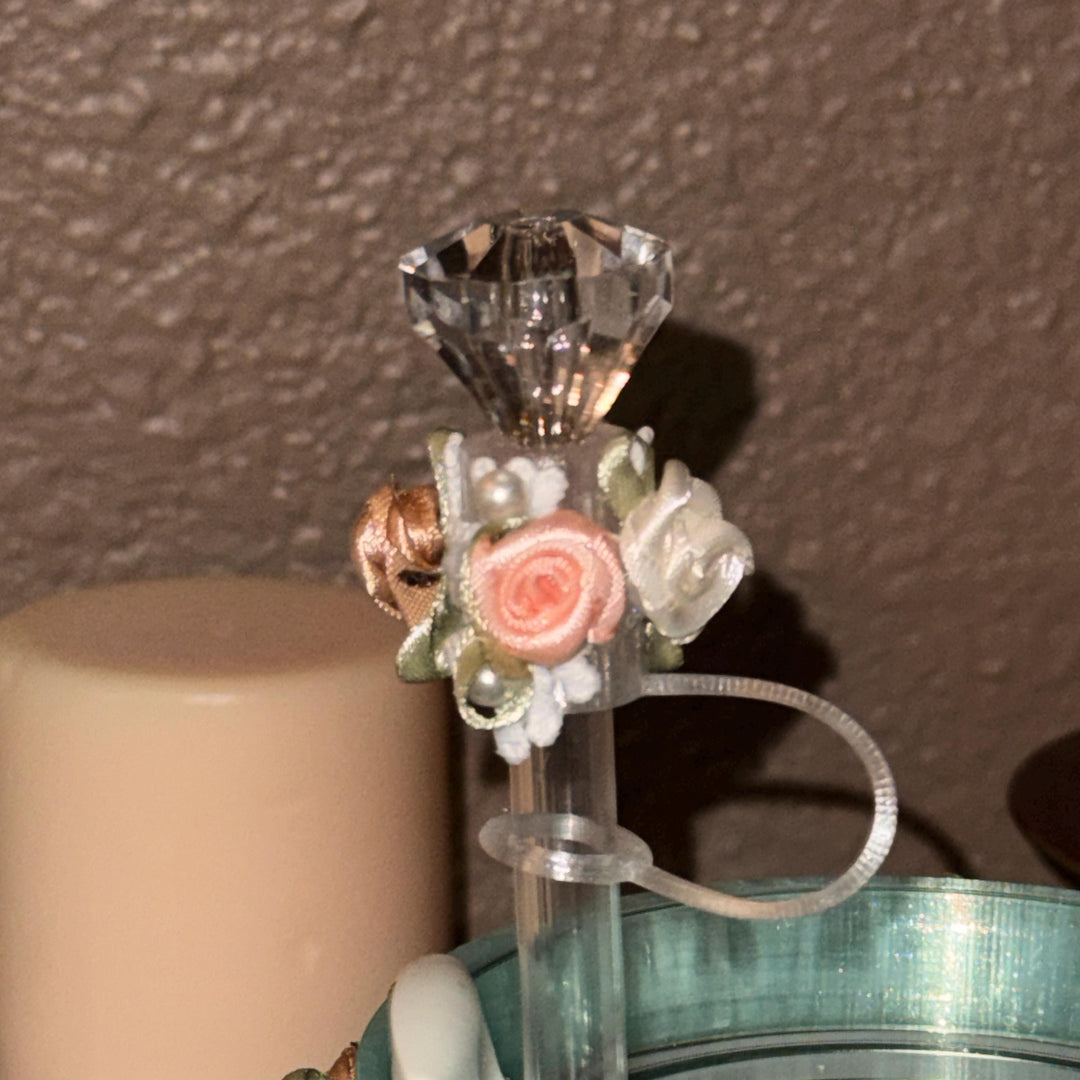 Green Spring Blossoms Tumbler Accessories, Floral Boot, halo, or lid toppers, For 20 30 or 40 oz Stanley Tumblers, Easter, Mothers Day Gift