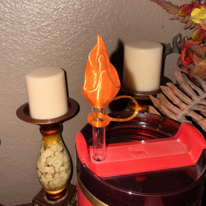 Fire Flames Tumbler Boot, Bangle Halo, straw topper, Cup Sleeve Design, Accessories for your 20/30 or 40 oz Stanley tumblers, Unique Gift