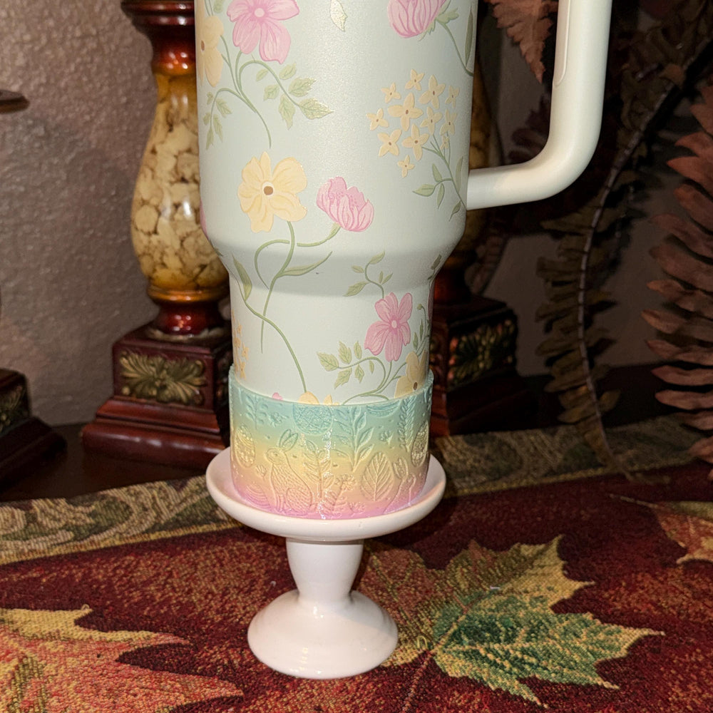 Pastel Ombre Easter Bunny Scene Tumbler Boot, Tumbler Boot Sleeve, Pastel Easter Bunnies Spring, Fit's Stanley Tumblers, Protective Sleeve