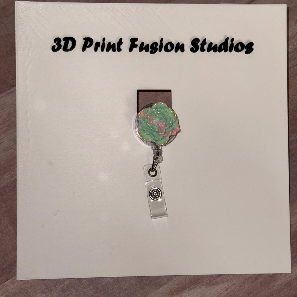 Spring Blissoms Badge Reel – Sage green Flower Floral ID Holder for Nurses, Teachers & Office Staff