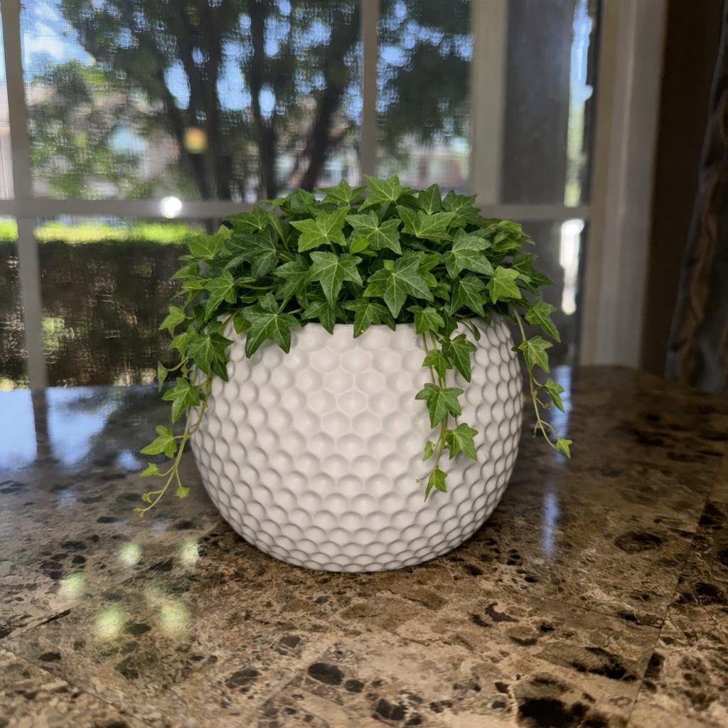Golf Ball Vase Planter, Gift for Office, Golf Lovers