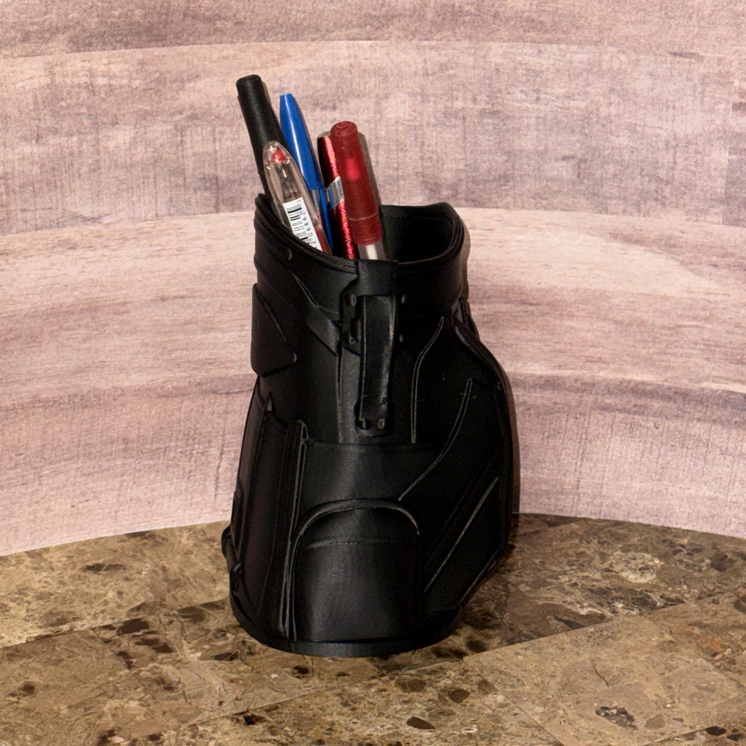 3D Printed Golf Bag Desk Organizer, Personalized Pencil Cup for Office, Dad Gifts & Golf Lovers