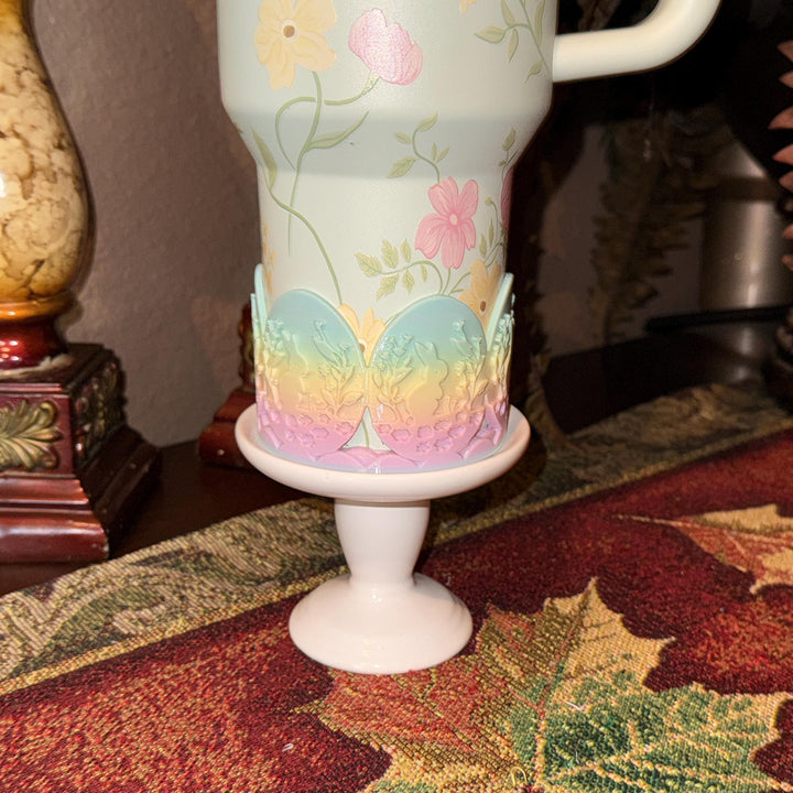 Pastel Rainbow Ombre Easter Bunny Scene Tumbler Boot, Tumbler Boot Sleeve, Pastel Easter Bunnies Spring, Fit's Stanley Tumblers